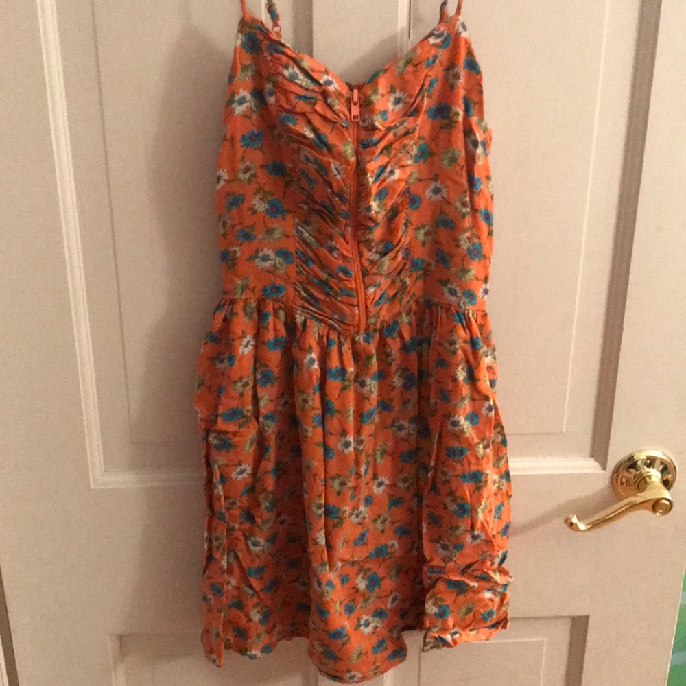 Floral Orange Dress
